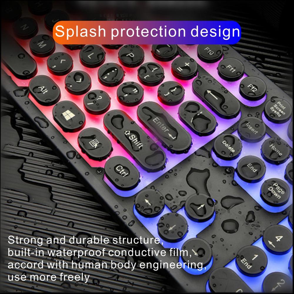 Onetify USB Wired Light Up Gaming Keyboard and Mouse Set